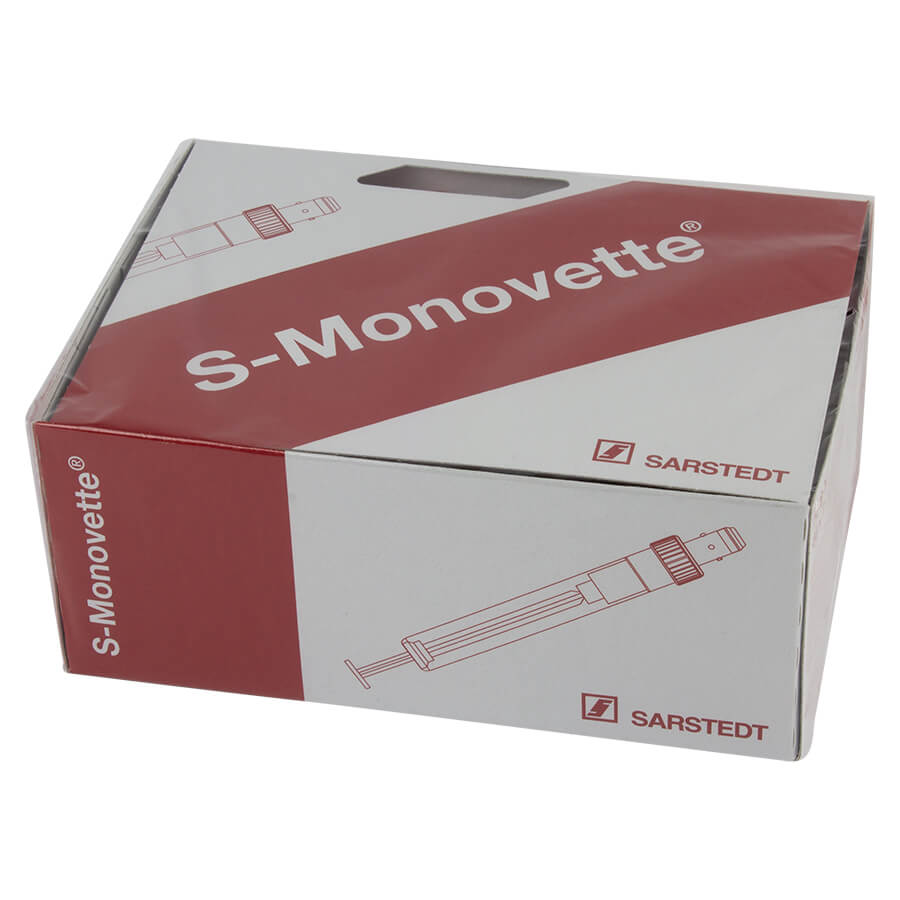 MonovetteK3 EDTA 1,6 ml mit reduziertem Probenvolumen rot mit Etikett
