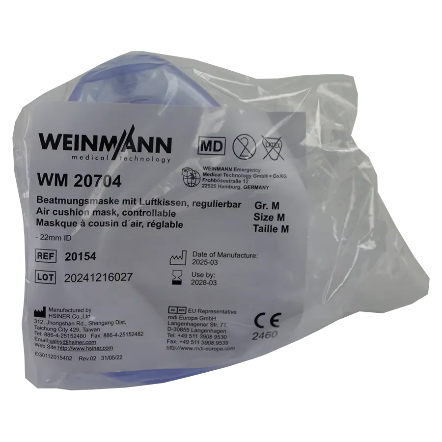25er-Set, Einweg-CPAP-/ NIV-Beatmungsmaske Größe M