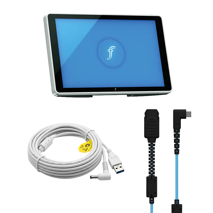Flexicare ProVu 8,0-Zoll-Display + Ladekabel + 2 m Verlängerungskabel für Video-Laryngoskop