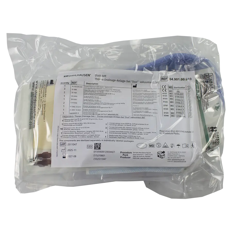 Thorax-Drainage-Anlage-Set DUO