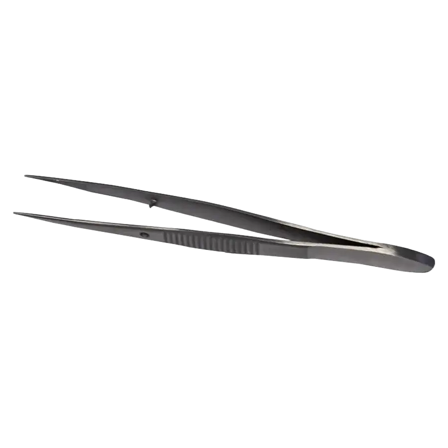 Pinzette 11,5 cm gerade Spitz mit Führungsstift