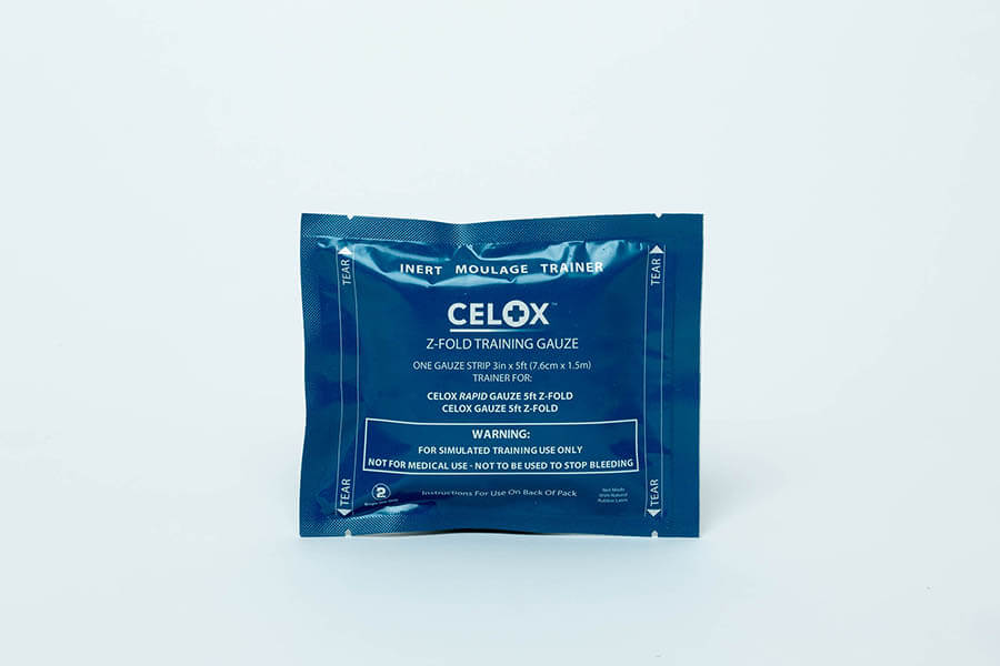 CELOX Training-Gauze Z-fold 7,6 cm x 1,5 m