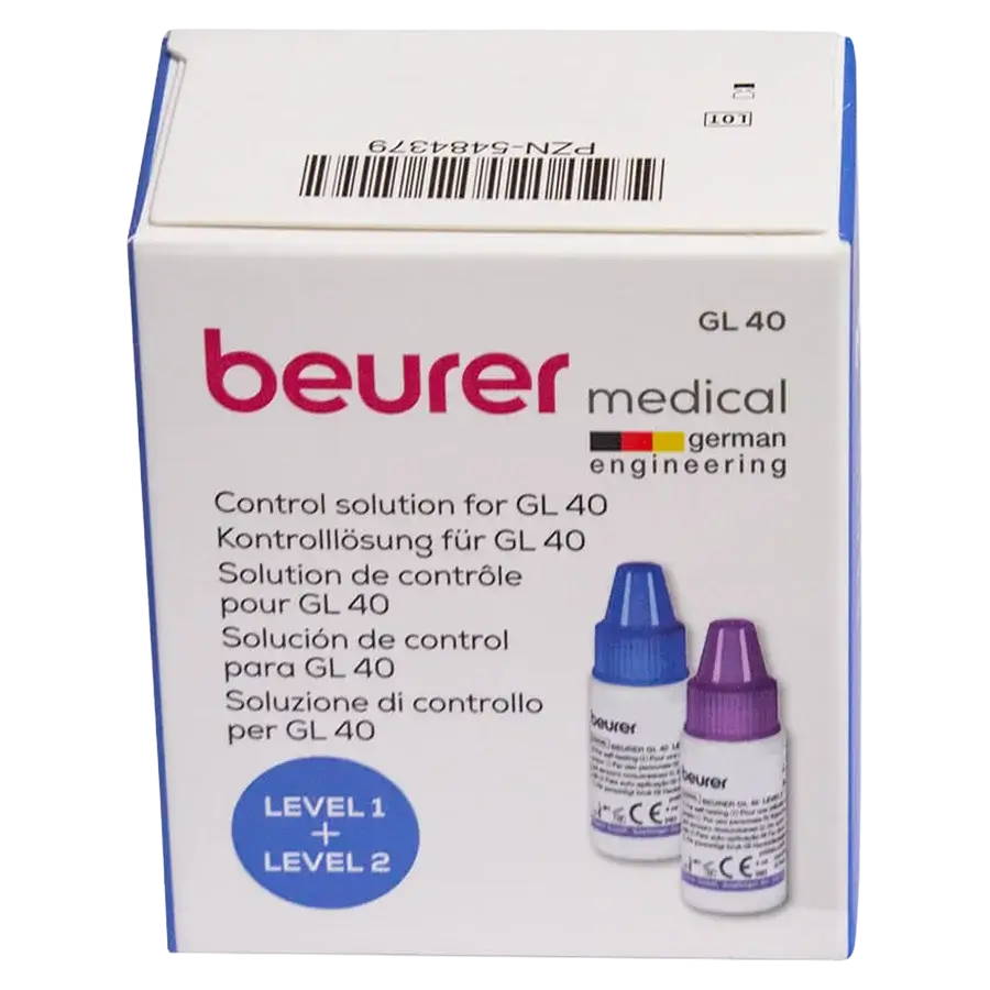 Blutzuckermeßgerät Beurer GL40 Kontrolllösung 1+2