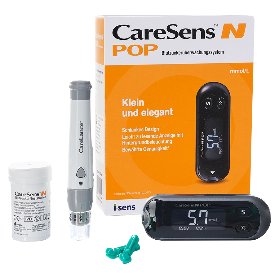 Blutzuckermeßgerät Set CareSens N Pop mg/dl