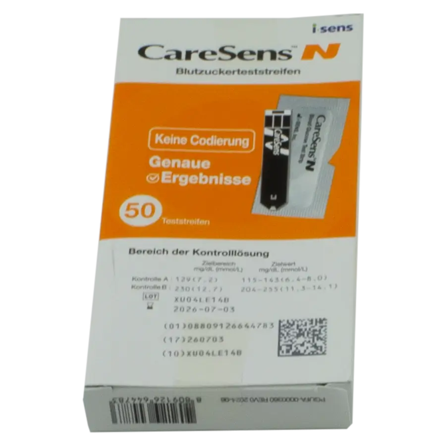 Blutzuckerteststreifen CareSens N, einzeln geblistert,