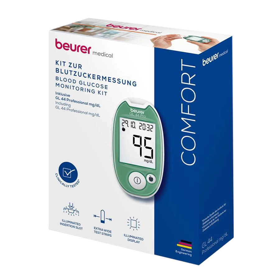 Blutzuckermeßgerät Beurer GL44 Professional mmol/L Set