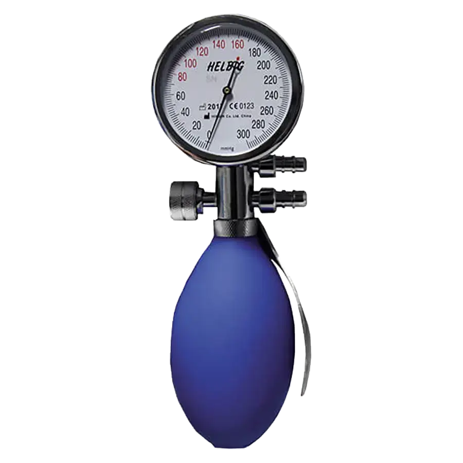 Manometer Helbig II Schlauch 50 mm blau