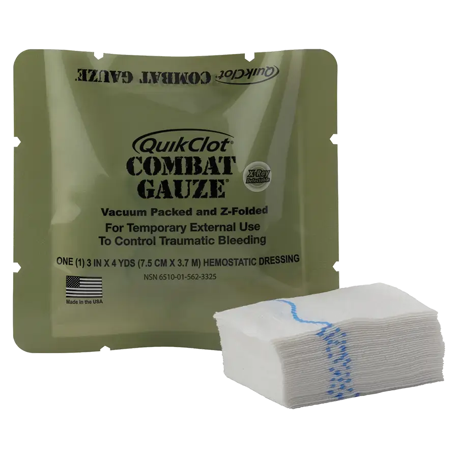 QuikClot Combat Gauze Z-gefaltet 7,5 cm x 3,7 m