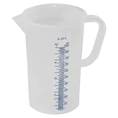 Meßbecher 1000 ml aus Propylen, mit außen angebrachtem Griff,