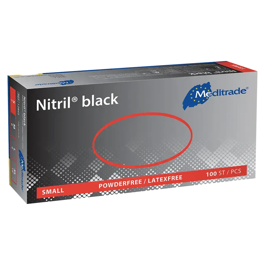 Nitril Black Untersuchungshandschuh, schwarz, puderfrei, S
