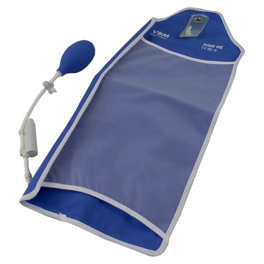 Druckinfusionsmanschette Dispo Infusor 3000 ml Einweg + Handgebläse, Dreiwegehahn und Druckanzeeige