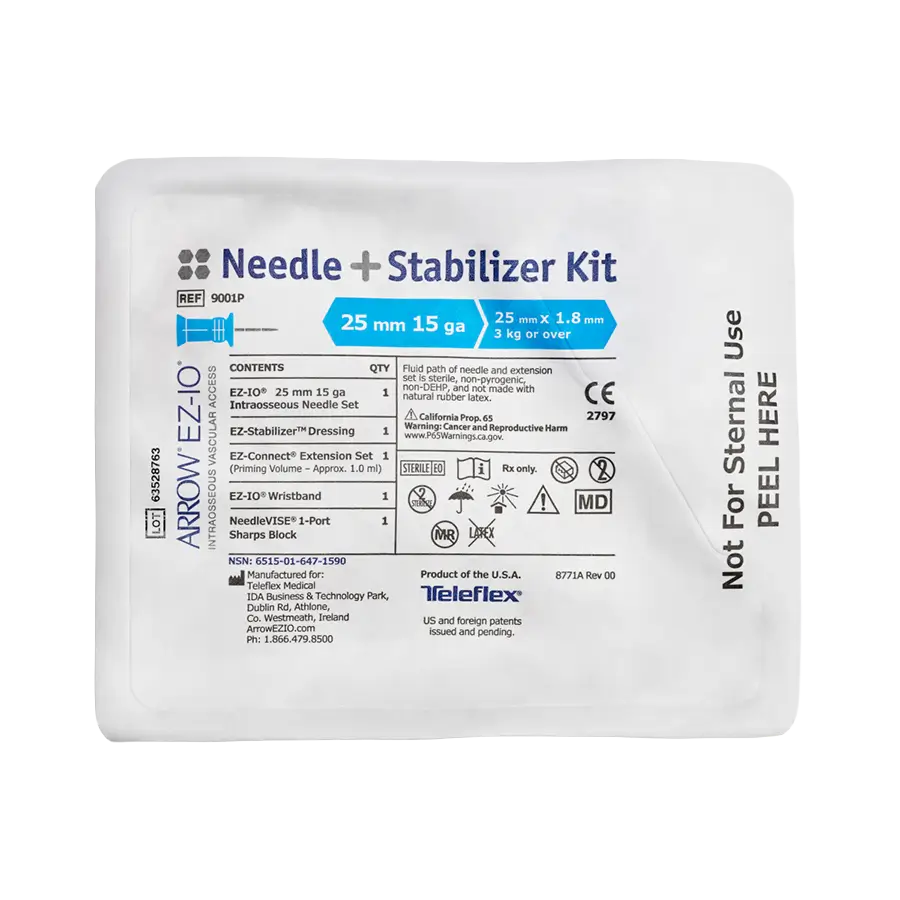 EZ-IO Intraossäres Infusionssystem Nadel-Kit 25 mm blau + Stabilisierungspflaster