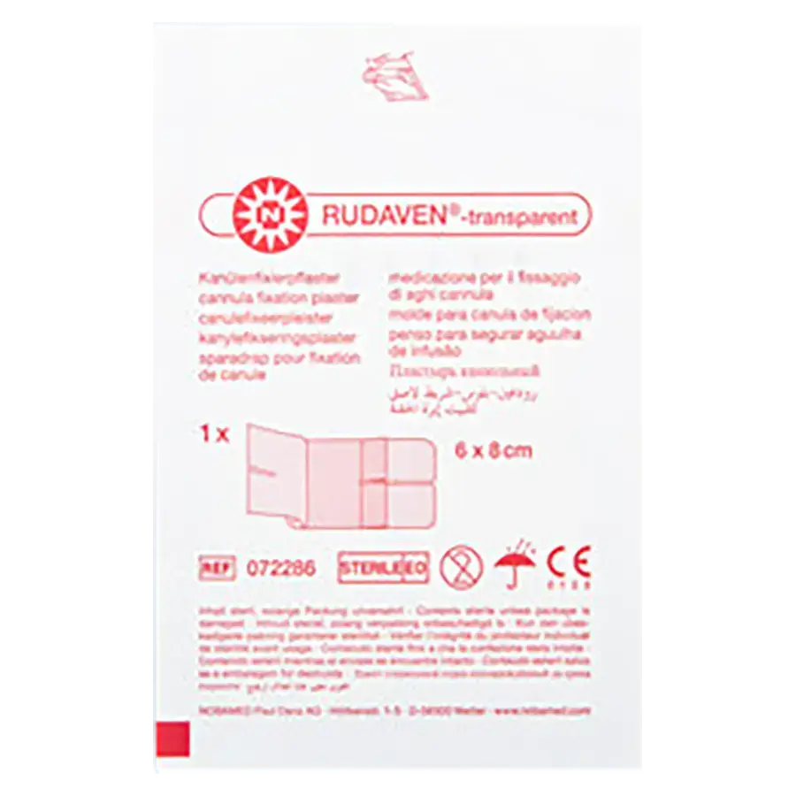 Kanülenpflaster Rudaven transparent 8 x 6 cm