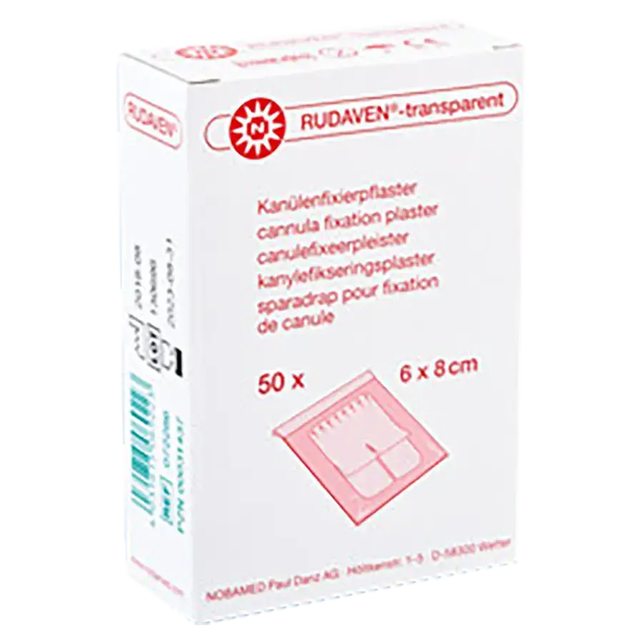 Kanülenpflaster Rudaven transparent 8 x 6 cm