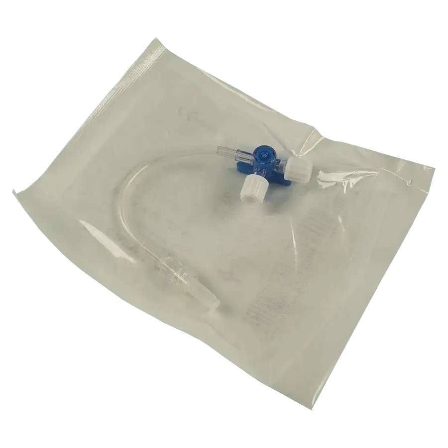 Zarys Dreiwegehahn blau mit Schlauchanschluss 10 cm