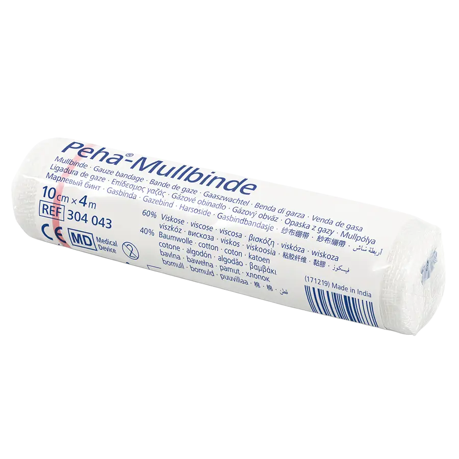 Mullbinde/Fixierbinde Peha 10 cm x 4 m einzeln verpackt