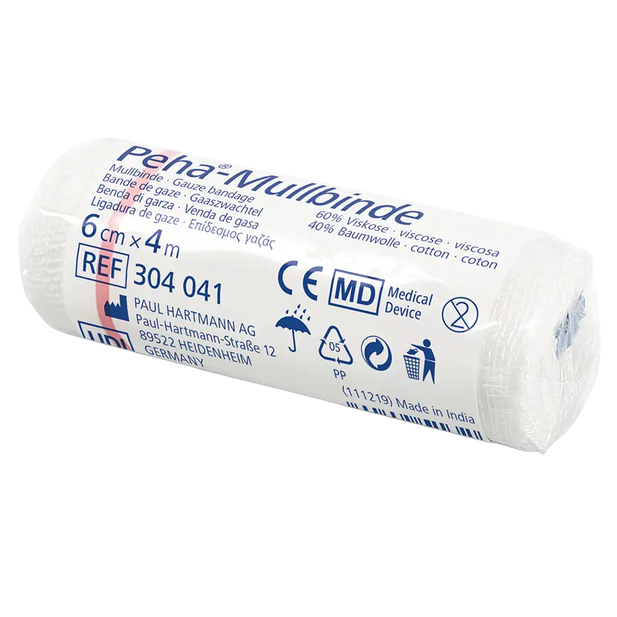 Mullbinde/Fixierbinde Peha 6 cm x 4 m einzeln verpackt