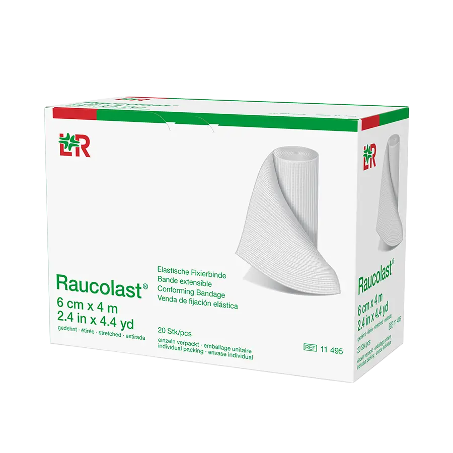Raucolast Fixierbinde elastisch 6 cm x 4 m einzeln verpackt