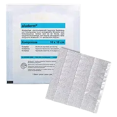 Aluderm Kompresse 10x 10cm einzeln