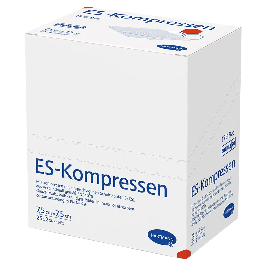 ES-Kompressen 8-fach steril 7,5x7,5cm Paar