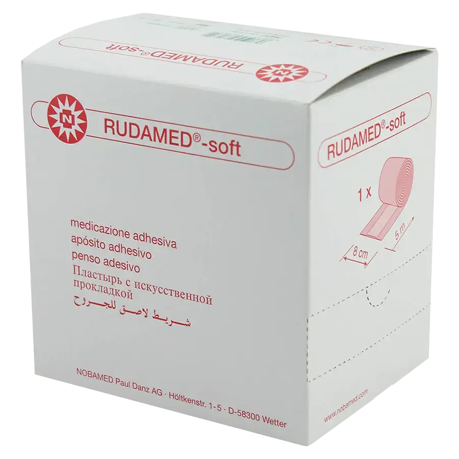 Wundschnellverband Rudamed Soft 5 m x 8 cm elastisch beige