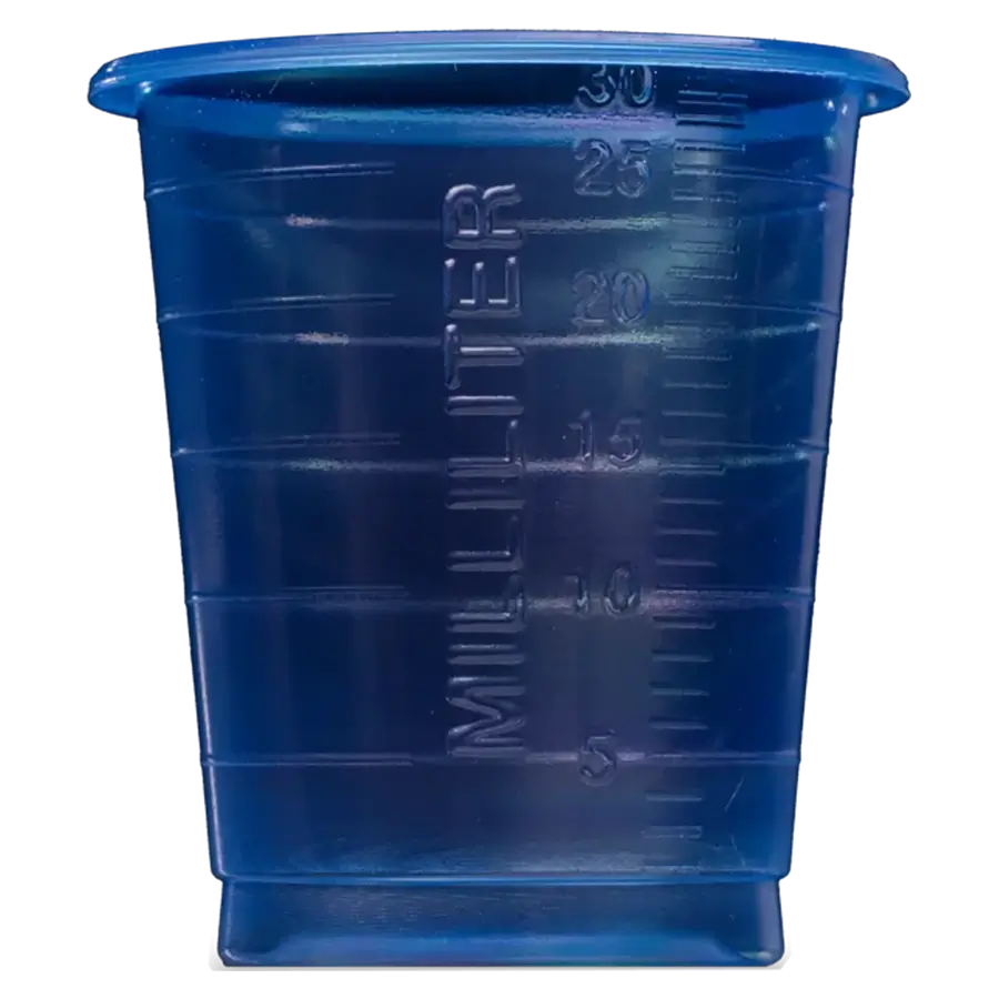 Medikamenten Einnahmebecher blau