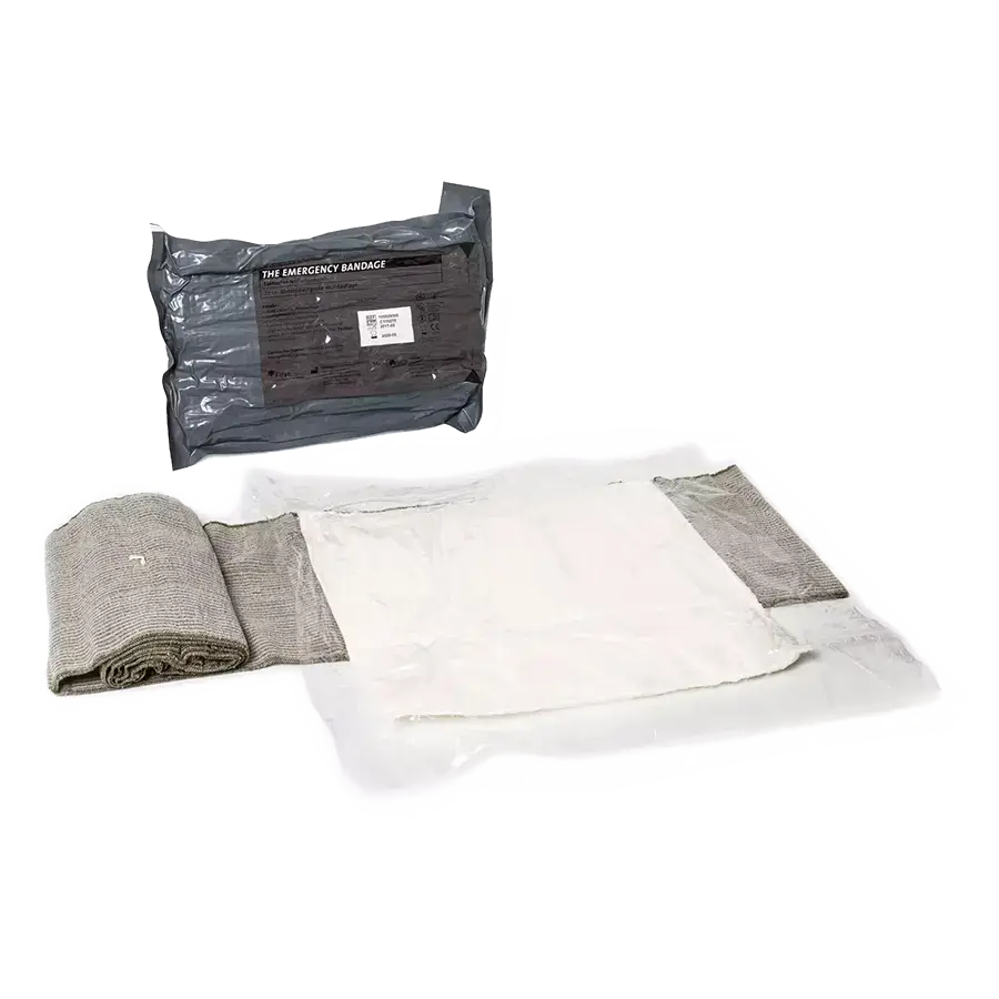 Israeli Bandage Abdominal, grauoliv 20 cm x 1,9 m