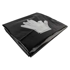 Leichensack XL, 8 Griffe, schwarz, Größe 100 x 220 cm
