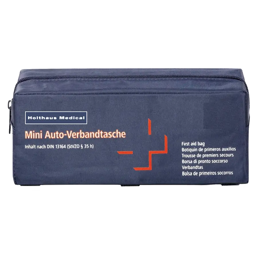 KFZ Mini Verbandtasche gefüllt nach DIN 13164, blau