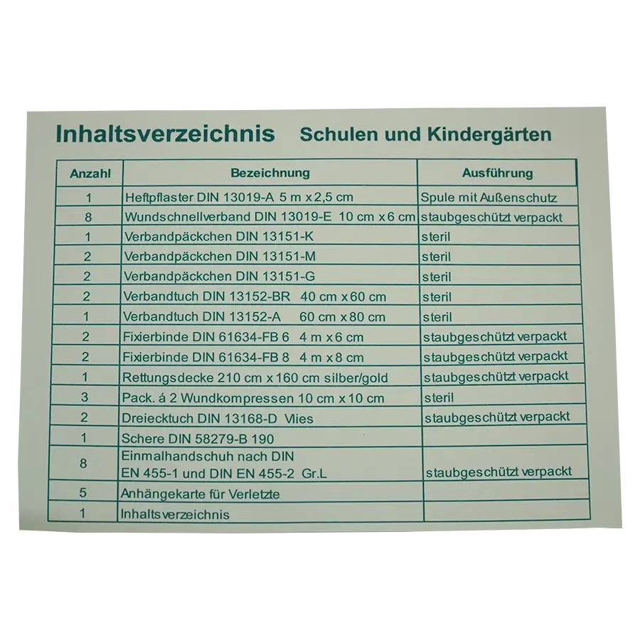 Füllsortiment DIN 13160 von Leina