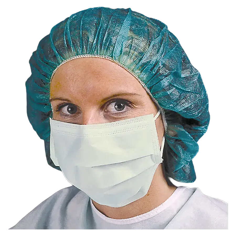 OP Masken/Mund-Nasen-Schutz Suavel Protec Typ II, grün, elastische Ohrschlaufen