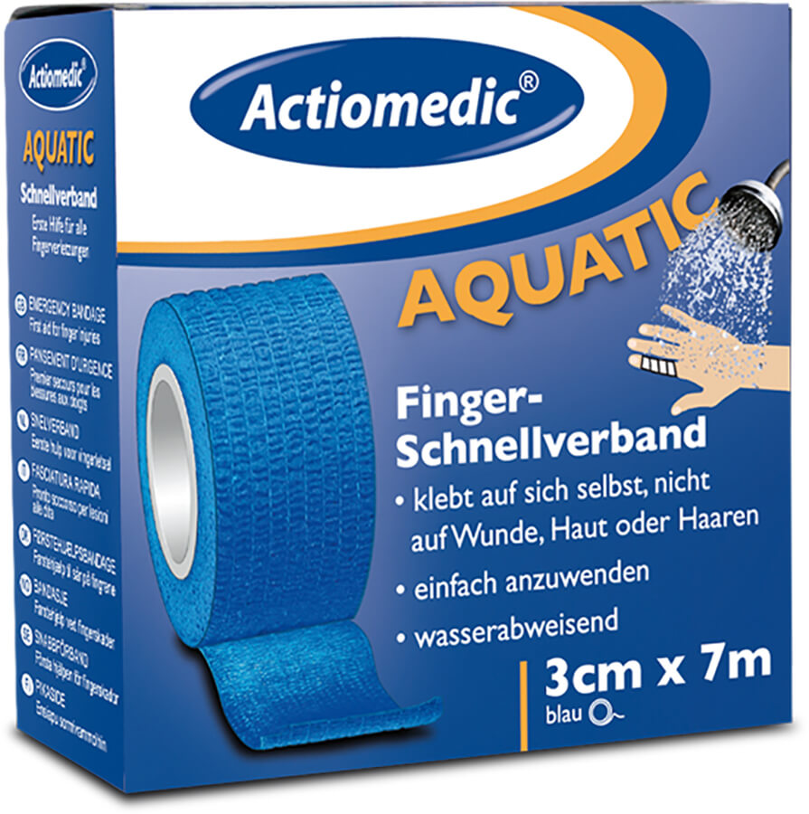 Schnellverband Actiomedic Aq 3cmx7m blau