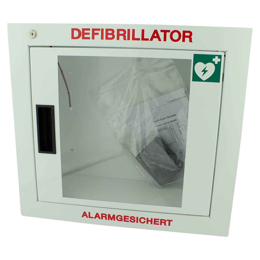 AED Aufbewahrungschrank weiß/HIS