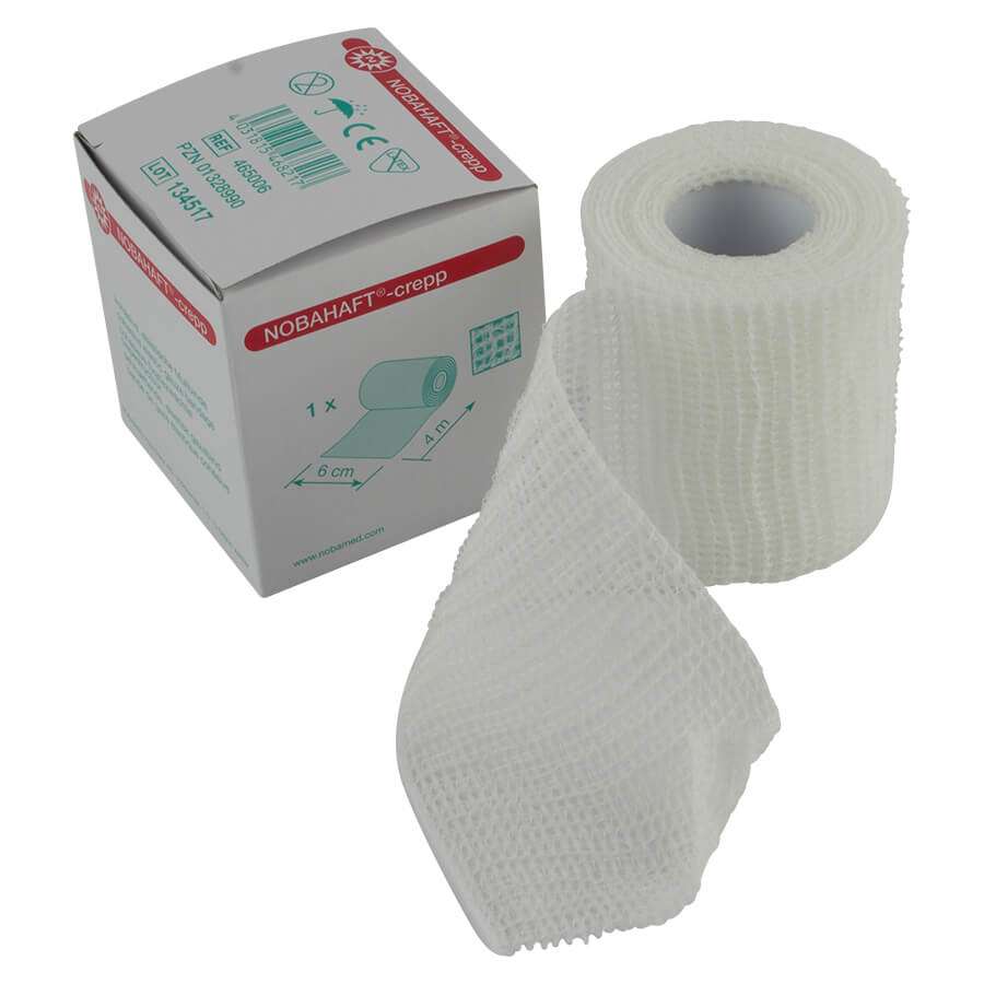 Nobahaft Crepp elastische Fixierbinde 6 cm x 4 m