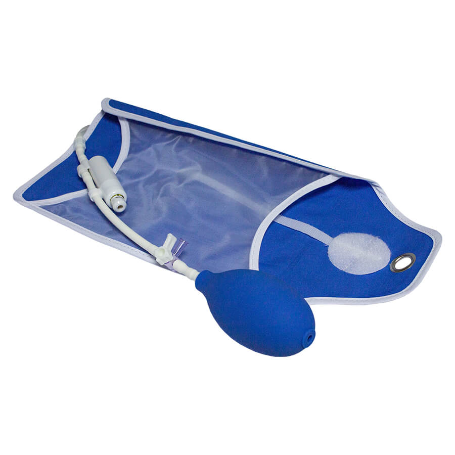Druckinfusionsmanschette Dispo Infusor 500 ml Einweg + Handgebläse, Dreiwegehahn und Druckanzeige
