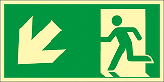 Rettungszeichen langnachleuchtend