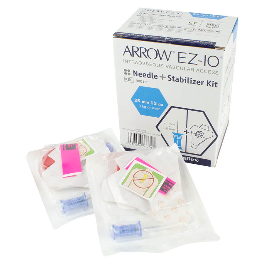 EZ-IO Intraossäres Infusionssystem Nadel-Kit 25 mm blau + Stabilisierungspflaster