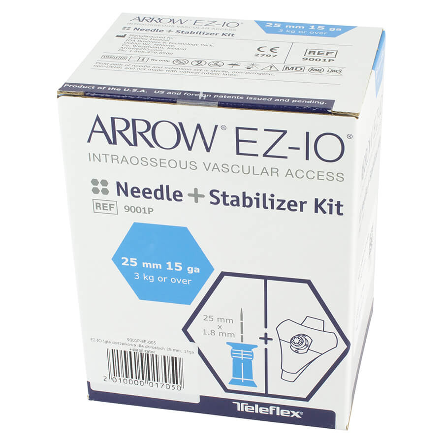 EZ-IO Intraossäres Infusionssystem Nadel-Kit 25 mm blau + Stabilisierungspflaster